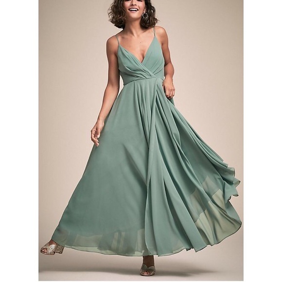 BHLDN Dresses & Skirts - Anthropologie / BHLDN  Eva Dress in Moss Green